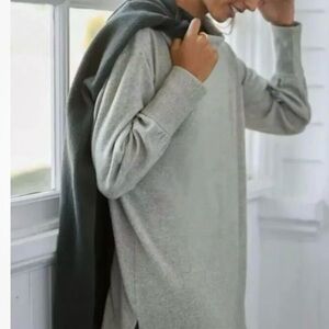 Maeve By Anthropologie Oversized Cowl Neck Bishop Sleeve Tunic Sweater Size S